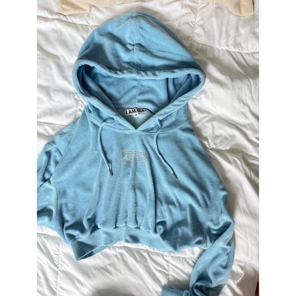 I.AM.GIA Blare Cropped Hoodie - S - Blue - Picture 3 of 4
